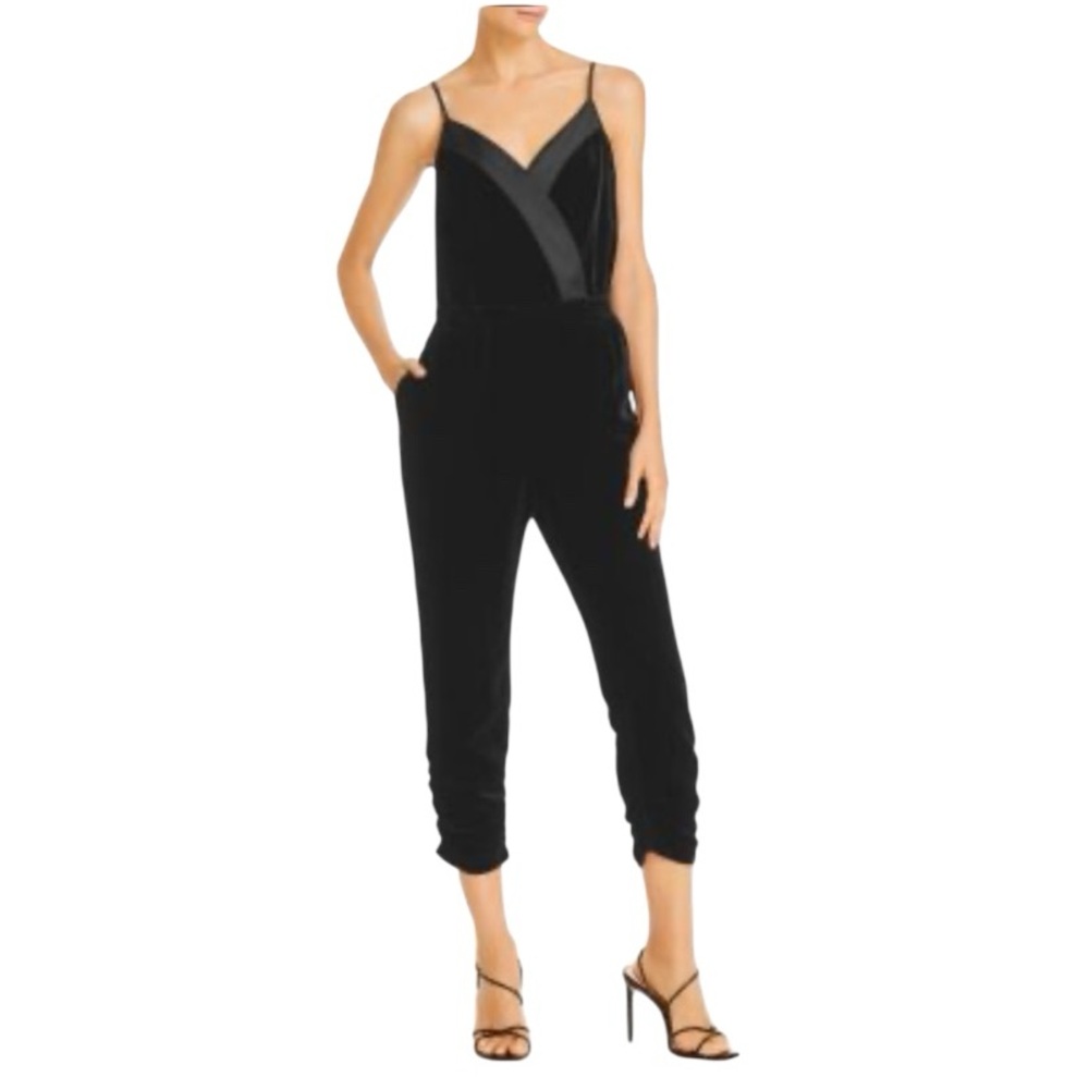 NWOT‎ Parker Women’s Black Velvet Jumpsuit Holiday Christmas NYE Formal Bodycon
